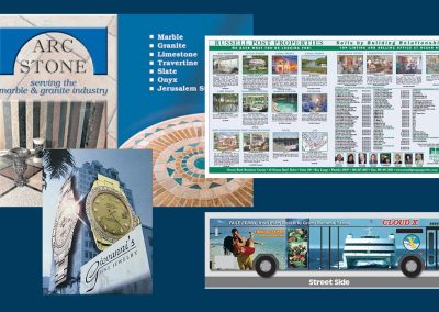 Collage of Print and Advertising Design Samples by KMGrafix.com