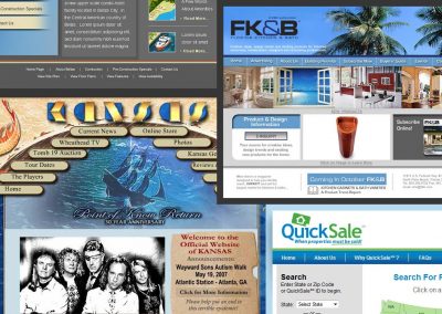 Collage of Website Design Samples by KMGrafix.com