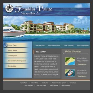 Website deisgn for Vaction Property in Belize - Ealy 2000s - KMGrafix.com