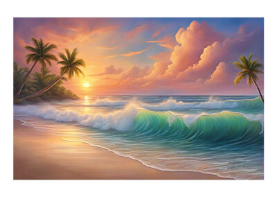 Beach Scene Sunset 2023