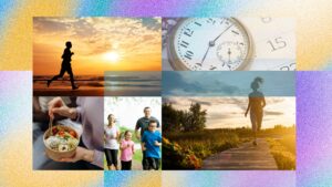 image of people enjoying healthy living and building an improved healthspan.