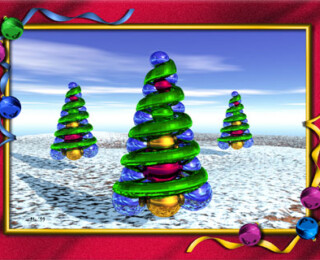 3D generated artwork for Christmas Cards by Kevin McMahon - KMGrafix